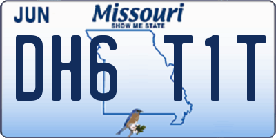 MO license plate DH6T1T