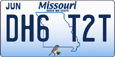 MO license plate DH6T2T