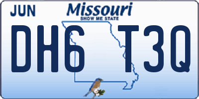 MO license plate DH6T3Q