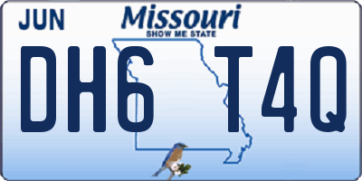 MO license plate DH6T4Q