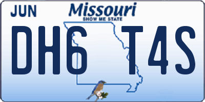 MO license plate DH6T4S