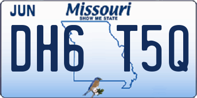 MO license plate DH6T5Q