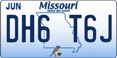MO license plate DH6T6J