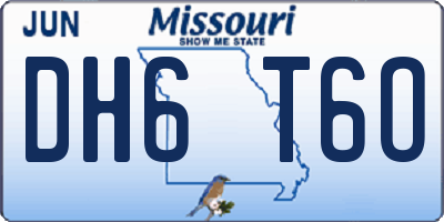 MO license plate DH6T6O
