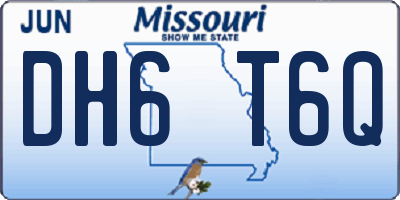 MO license plate DH6T6Q