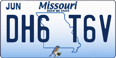 MO license plate DH6T6V