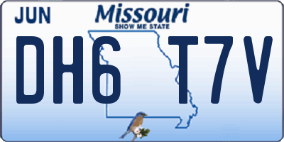 MO license plate DH6T7V