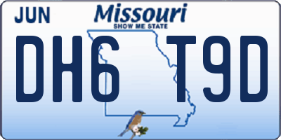 MO license plate DH6T9D