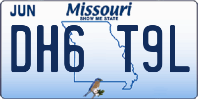 MO license plate DH6T9L