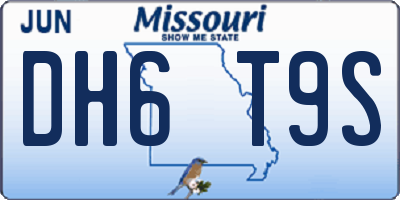 MO license plate DH6T9S