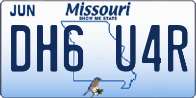 MO license plate DH6U4R