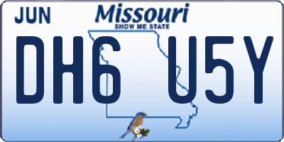 MO license plate DH6U5Y