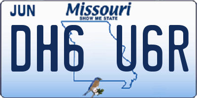 MO license plate DH6U6R