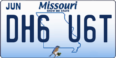 MO license plate DH6U6T