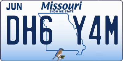 MO license plate DH6Y4M