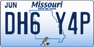 MO license plate DH6Y4P