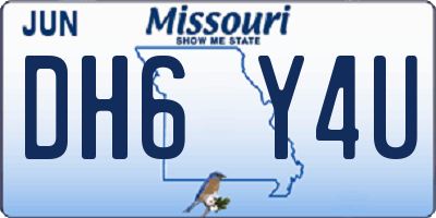 MO license plate DH6Y4U