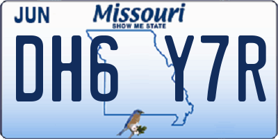 MO license plate DH6Y7R