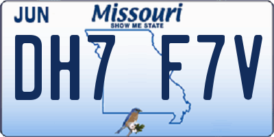 MO license plate DH7F7V