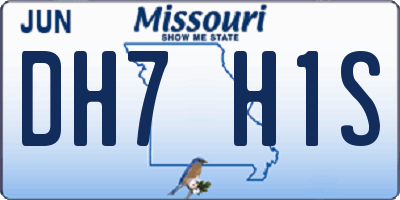 MO license plate DH7H1S