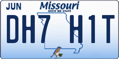 MO license plate DH7H1T