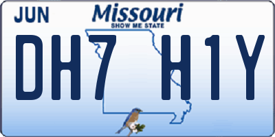 MO license plate DH7H1Y