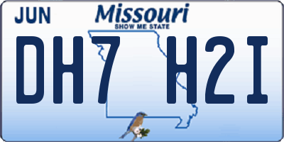 MO license plate DH7H2I