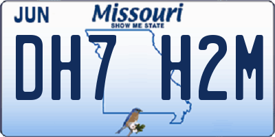 MO license plate DH7H2M