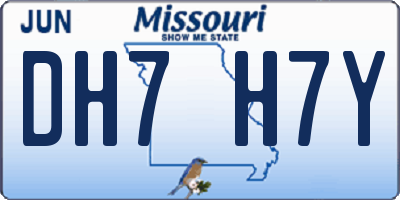 MO license plate DH7H7Y