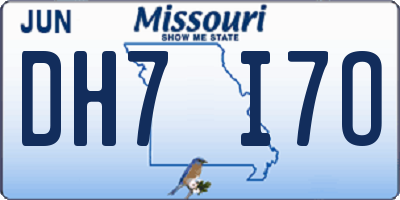 MO license plate DH7I7O