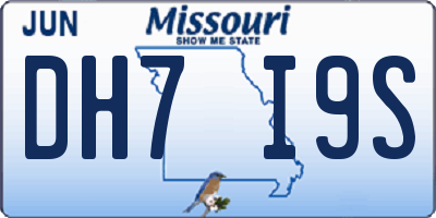 MO license plate DH7I9S