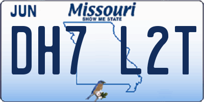MO license plate DH7L2T