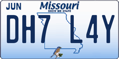 MO license plate DH7L4Y