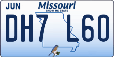 MO license plate DH7L6O