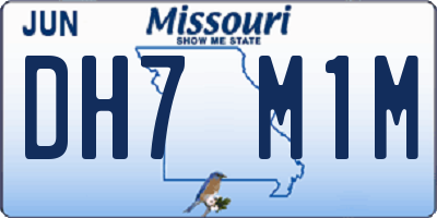 MO license plate DH7M1M
