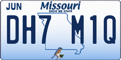 MO license plate DH7M1Q