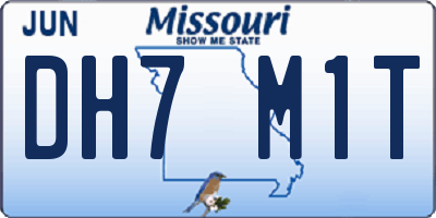 MO license plate DH7M1T