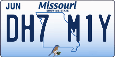 MO license plate DH7M1Y