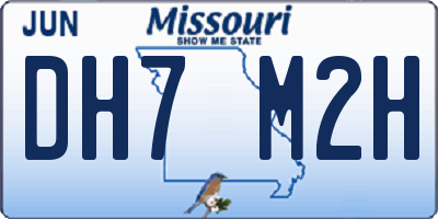 MO license plate DH7M2H