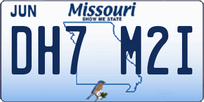 MO license plate DH7M2I