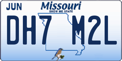 MO license plate DH7M2L