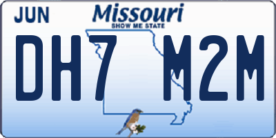 MO license plate DH7M2M