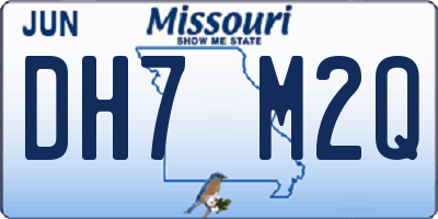 MO license plate DH7M2Q