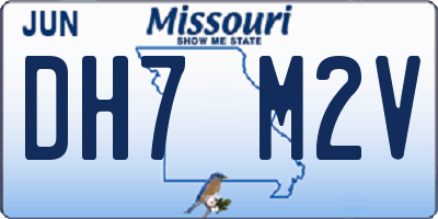 MO license plate DH7M2V