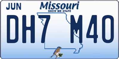 MO license plate DH7M4O