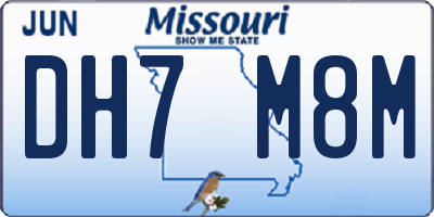 MO license plate DH7M8M