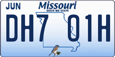 MO license plate DH7O1H