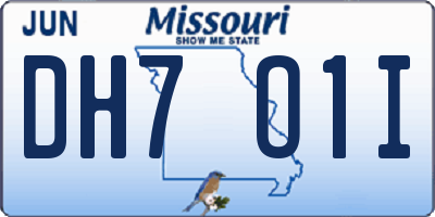 MO license plate DH7O1I
