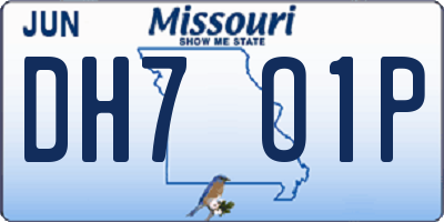 MO license plate DH7O1P