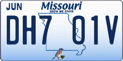 MO license plate DH7O1V